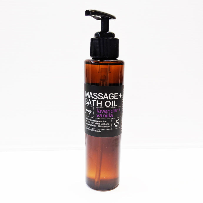 Lavender / Vanilla Massage + Bath Oil